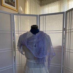 Fun, shimmery, stretchy rectangle scarf